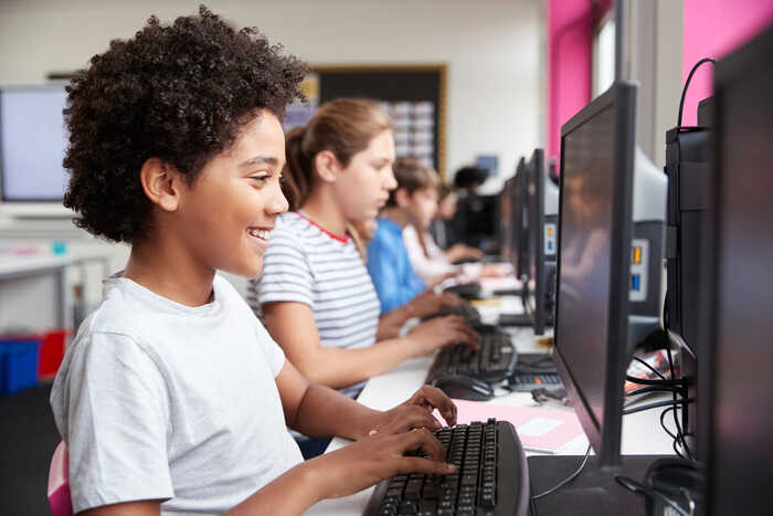 children using computers