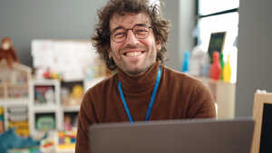teacher using a laptop teacher using a laptop