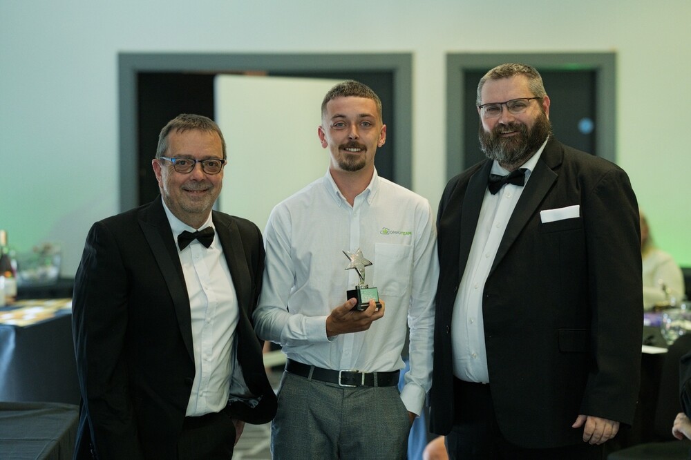 Jacques Taylor at Computeam receiving an award