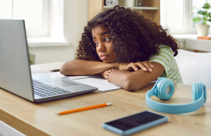 girl using a computer