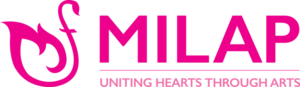 MILAP logo including the text "Uniting Hearts Through Arts"